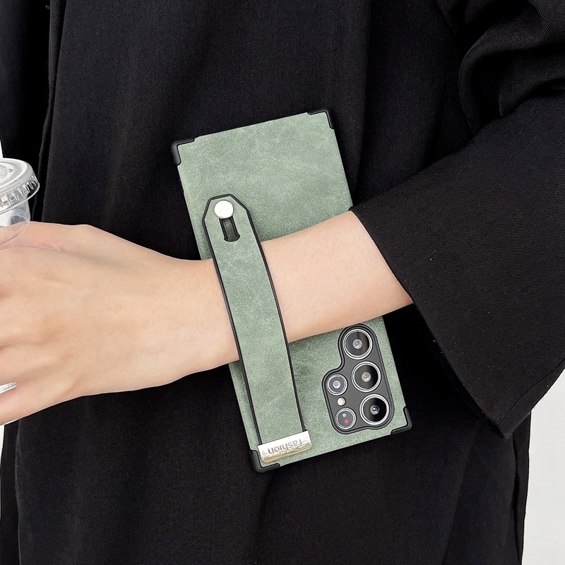 Ốp Điện Thoại Da Lộn Có Dây Đeo Cho Samsung Galaxy S22 Ultra S21 S21ultra S21FE S20FE S10Plus