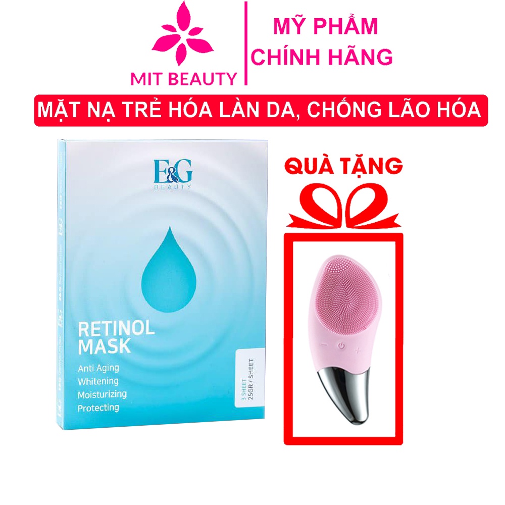 Mặt Nạ Retinol E&amp;G Beauty Hàn Quốc, Mặt Nạ Dưỡng Da Xóa Mờ Vết Nhăn Thâm Nám, Cấp Ẩm Cho Da Căng Bóng Mit Beauty