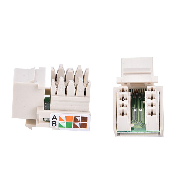 Giắc Cắm Nối Thẳng RJ45 CAT5 Mạng Ethernet RJ45 CAT5 Màu Trắng  Mới