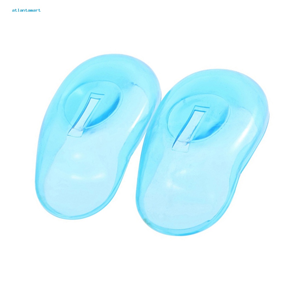 Cá Tuyết| Bộ 2 Vỏ Bọc Bảo Vệ Tai Khi Nhuộm Tóc Bằng Silicone Trong Suốt Màu Xanh Dương