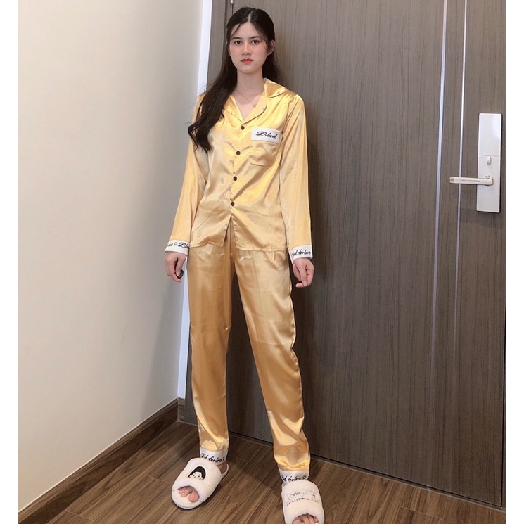 (VIDEO+ẢNH THẬT) ĐỒ NGỦ LỤA PYJAMA DÀI TAY TRƠN 6 MÀU | BigBuy360 - bigbuy360.vn