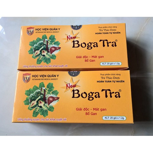 Trà Bổ Gan Bogatra - Học viện Quân Y thanh nhiệt, giải độc gan - hộp 20 túi lọc