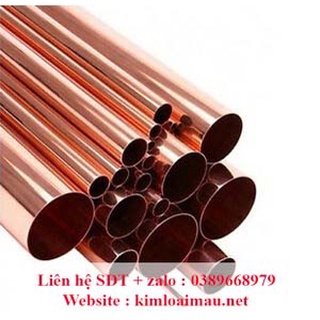 Ống đồng đỏ Phi 16, Phi 19, Phi 22, Phi 25, Phi 28 dầy 1mm. Dài 2,9 mét
