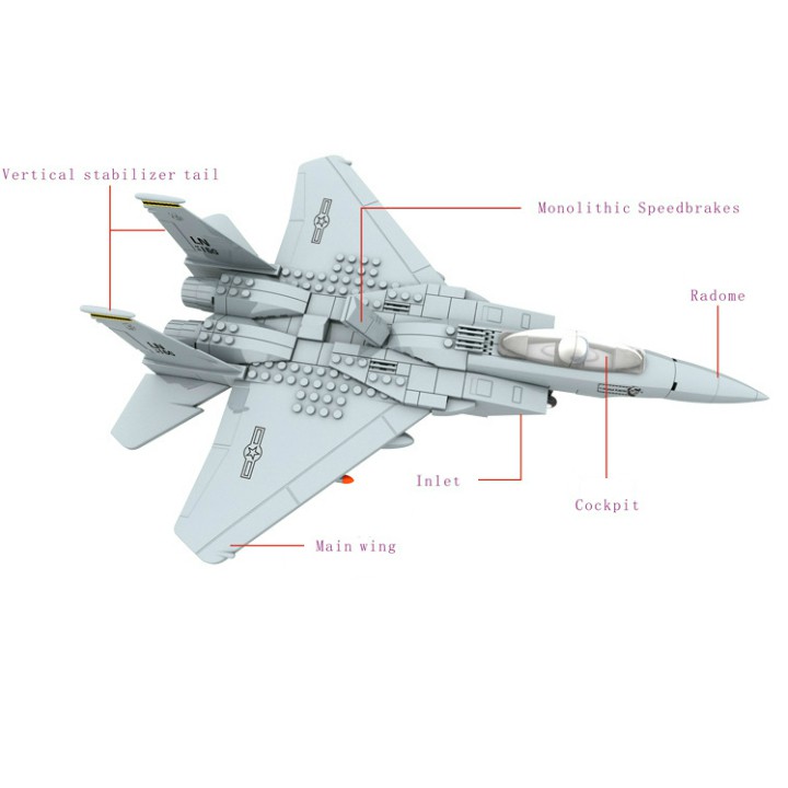 Bộ Đồ Chơi Lắp Ghép Máy Bay Chiến Đấu WANGE-F15