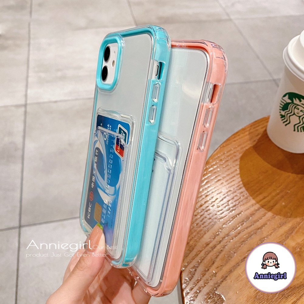 Ốp điện thoại tpu chống sốc có ngăn đựng thẻ tiện lợi cho iPhone 13 12 11 Pro Max X Xs Max Xr 8 7 Plus | BigBuy360 - bigbuy360.vn