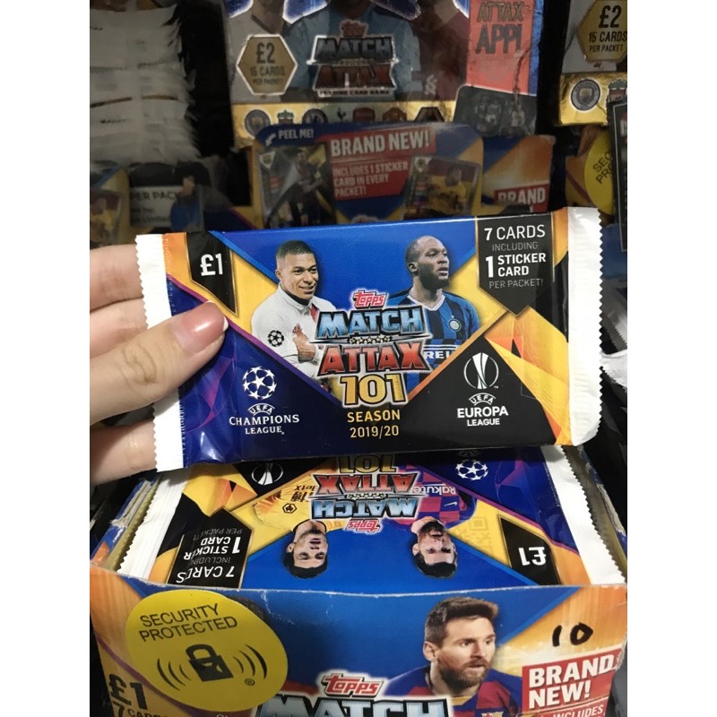 [ Pack lẻ ] Match Attax champions league 101 mùa 2019/20 ( 7 thẻ )