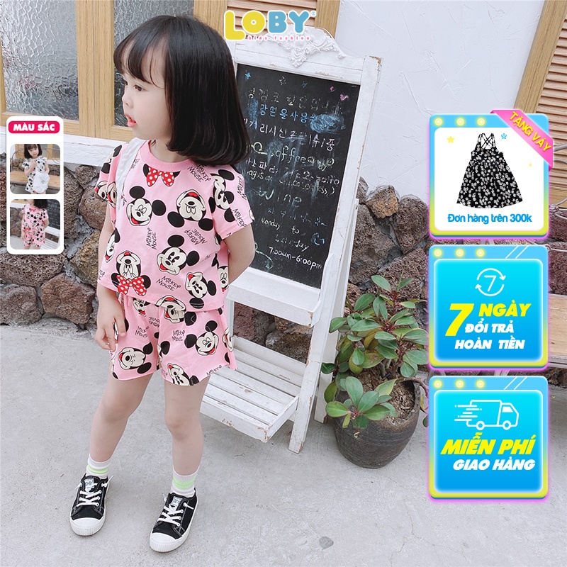 Đồ bộ bé gái LOBY mùa hè thoáng mát B0503050 (8 tháng - 7 tuổi)