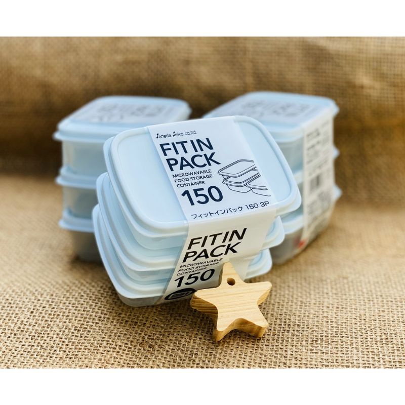 Sét 3 hộp nhựa nắp dẻo 150ml