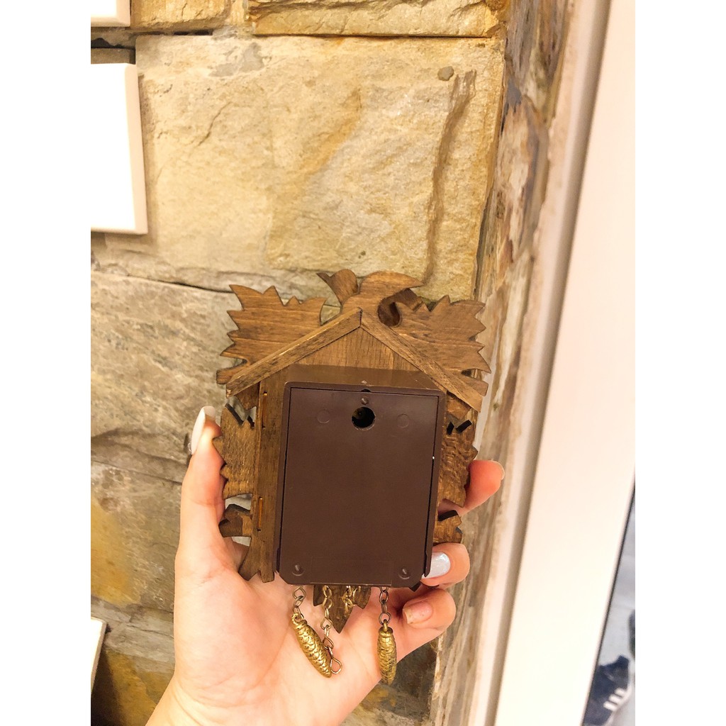 Đồng hồ treo tường cuckoo mini vỏ gỗ của Đức