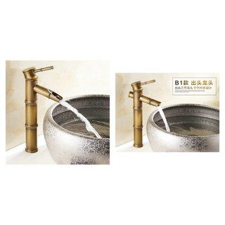 [Tặng 2 dây NL 6 tấc] Vòi lavabo nóng lạnh Cây Trúc cổ điển và hiện đại (có ảnh shop chụp)