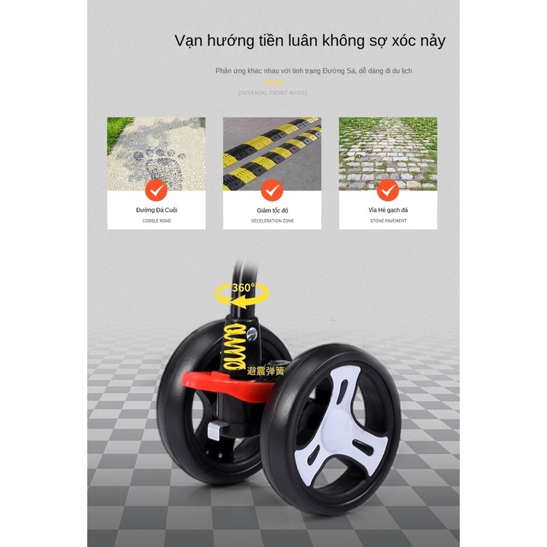 Xe đẩy trẻ em siêu nhẹ và di động, xe đẩy mùa hè ngồi có ô