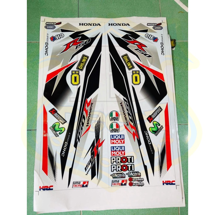 ( Quí khách vui lòng mang ra tiệm cho thợ dán ) Tem winner R 150 trắng