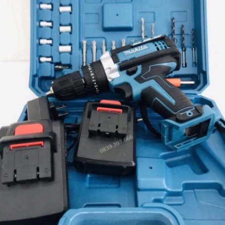 Máy Khoan Pin Makita 36v 3 Chức Năng Có Búa, Máy Bắt Vít 100% Lõi Đồng- Tặng Kèm Bộ Phụ Kiện 24 Chi Tiết HÀNG CAO CẤP
