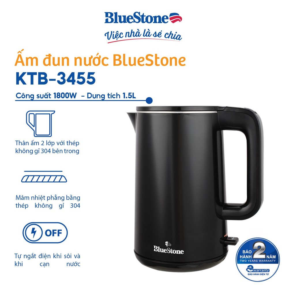 Ấm Đun Nước Bluestone KTB-3455 (1.5 Lít)