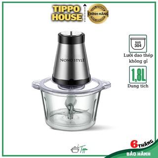 Máy Xay Thịt Thực Phẩm Đa Năng Nonostyle - Thiết bị Trộn Nghiền Thức Ăn Dung tích 1.8L/3L - BH 6 tháng