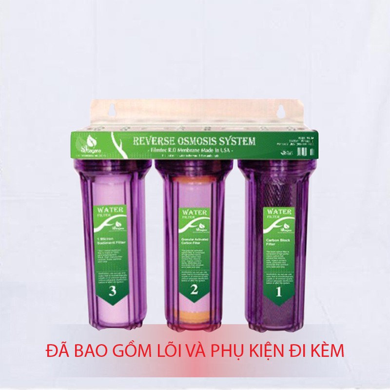Bộ lọc nước sinh hoạt 3 cấp lọc 10 inch (3 ly trong)<<< Sản phẩm đã bao gồm lõi và phụ kiện>>>Ren 21 | BigBuy360 - bigbuy360.vn