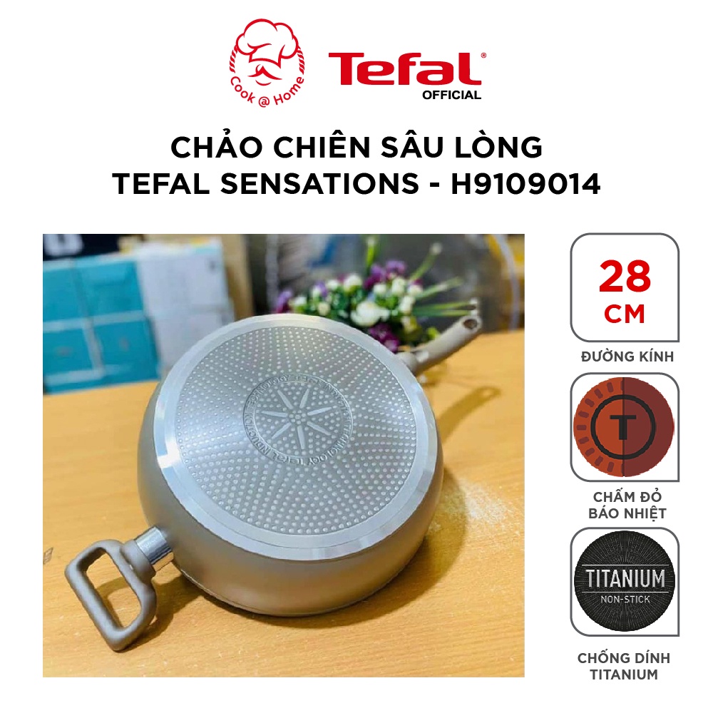 Chảo chiên sâu lòng Tefal Sensations size 28cm - H9109014