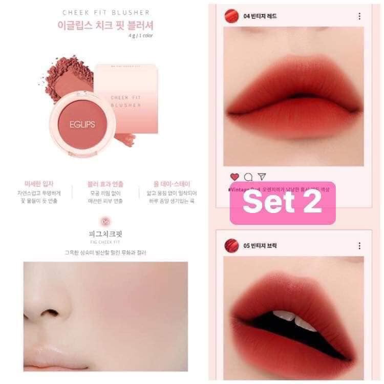 SET MÁ HỒNG VÀ SON EGLIPS SIÊU ĐẸP | BigBuy360 - bigbuy360.vn
