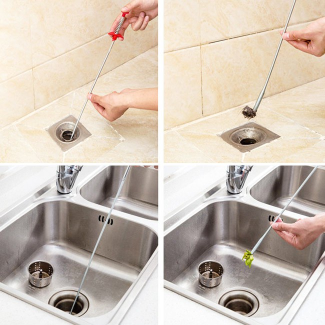 Cây Gắp Rác, Dây Thông Cống Lò Xo Siêu Tiện Lợi, Thông Tắc Bồn Cầu