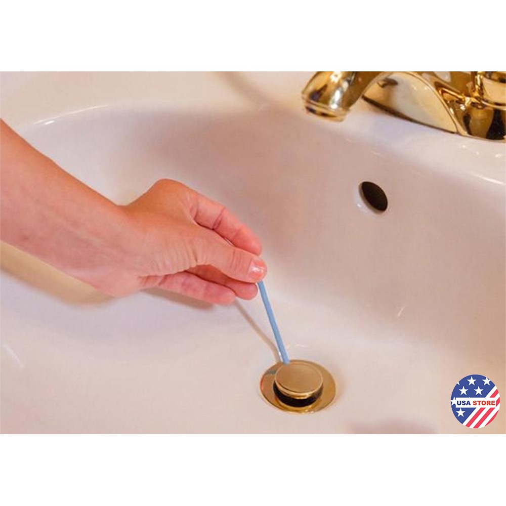 Vỉ 12 Que Thông Tắc Bồn Cầu - Bồn Rửa Chén - Bồn Rửa Mặt (1 Tháng Dùng 1 Que), Tiêu Rác, Cặn Bẩn