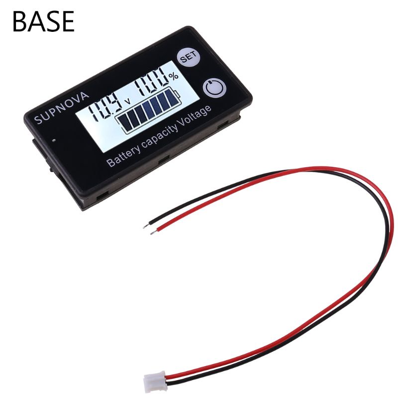 Đồng hồ đo điện áp và dung lượng pin lithium 12V 24V 48V 72V DC 8V-100V axit chì Lithium LiFePO4 cho xe máy/xe hơi