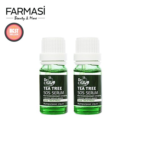 [Combo] 2 Serum hỗ trợ da mụn Cấp Tốc - Tea Tree SOS Farmasi 10ml/chai