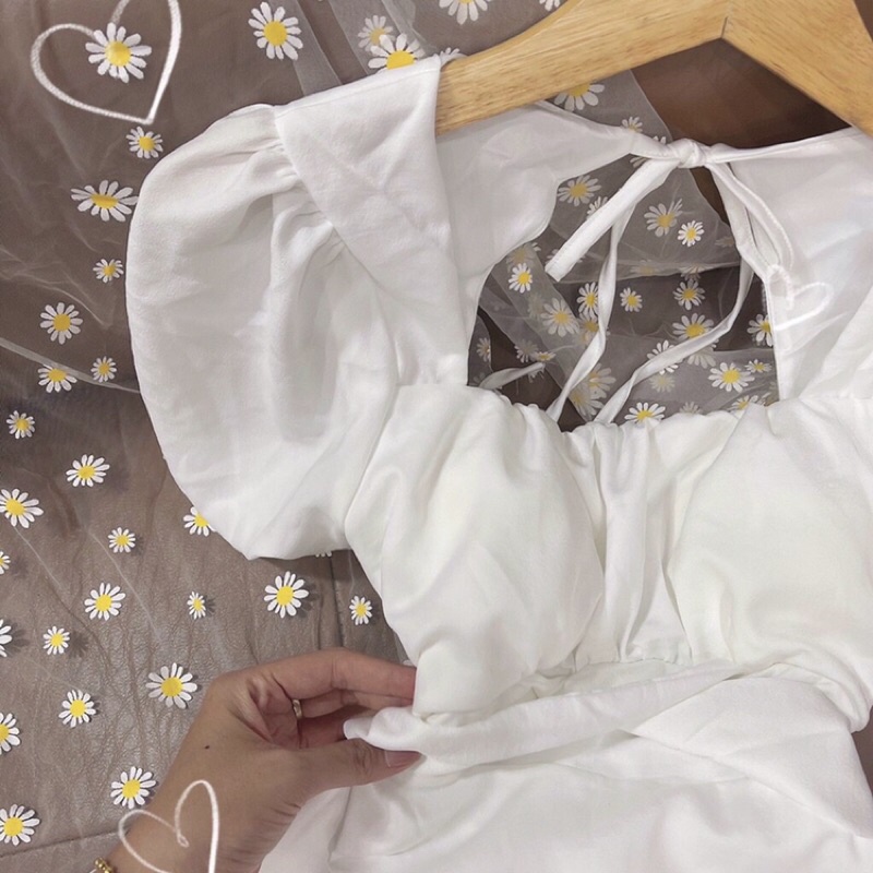 Váy babydoll BlaPink Ngắn Xòe Chất Đũi Cut Out Hở Lưng -ANDY DRESS T206