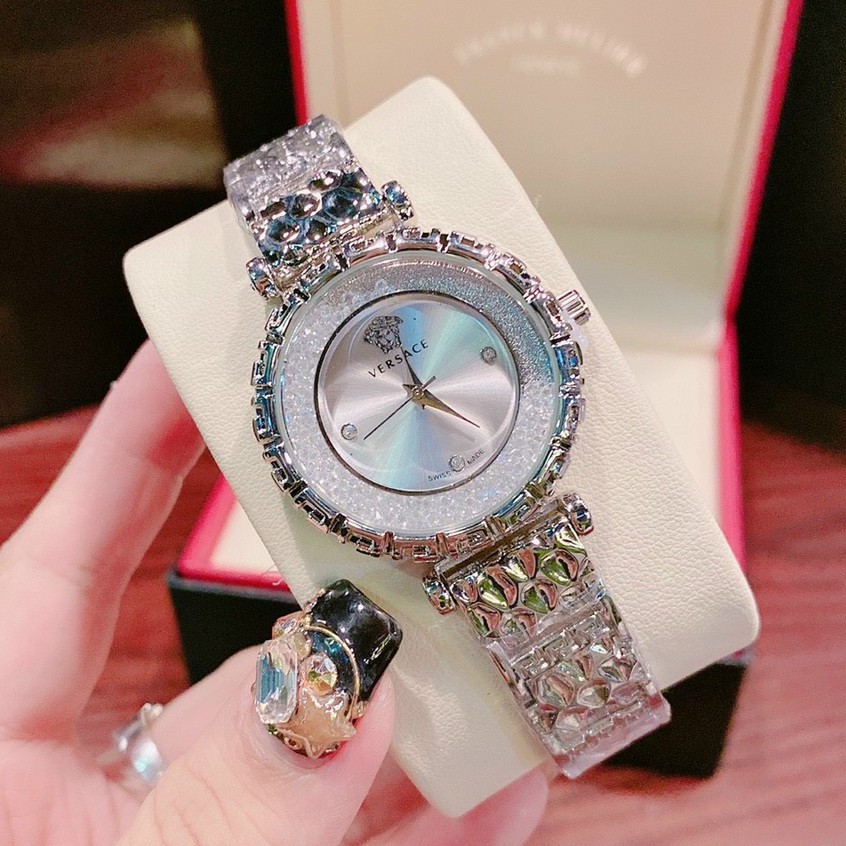 Đồng hồ nữ đeo tay versace đẹp cao cấp thời trang dây thép không gỉ cao câp chống nước | BigBuy360 - bigbuy360.vn