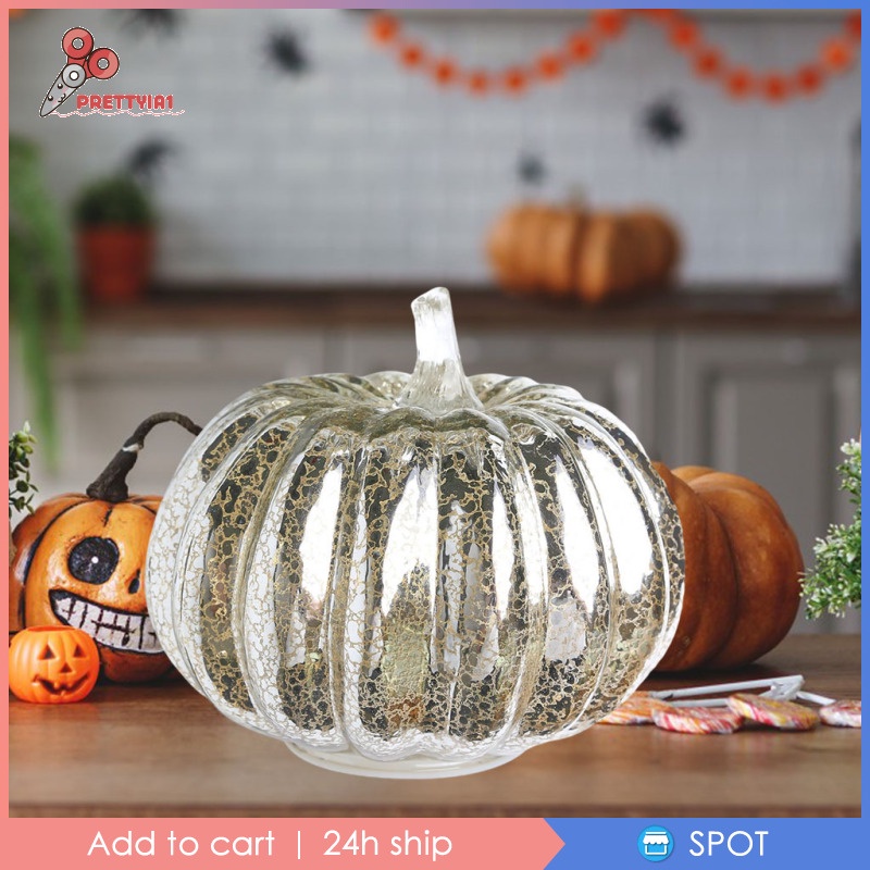 (Pre1-8) Đèn Led Hình Bí Ngô Trang Trí Halloween