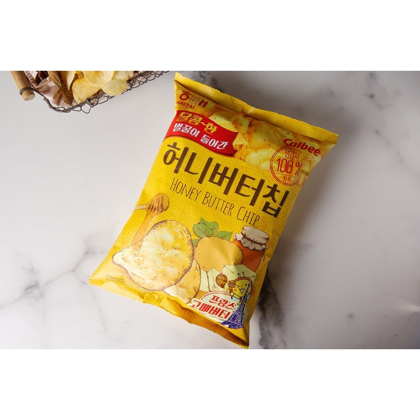 SNACK KHOAI TÂY BƠ MẬT ONG HÀN QUỐC 60G -  허니버터칩 60G