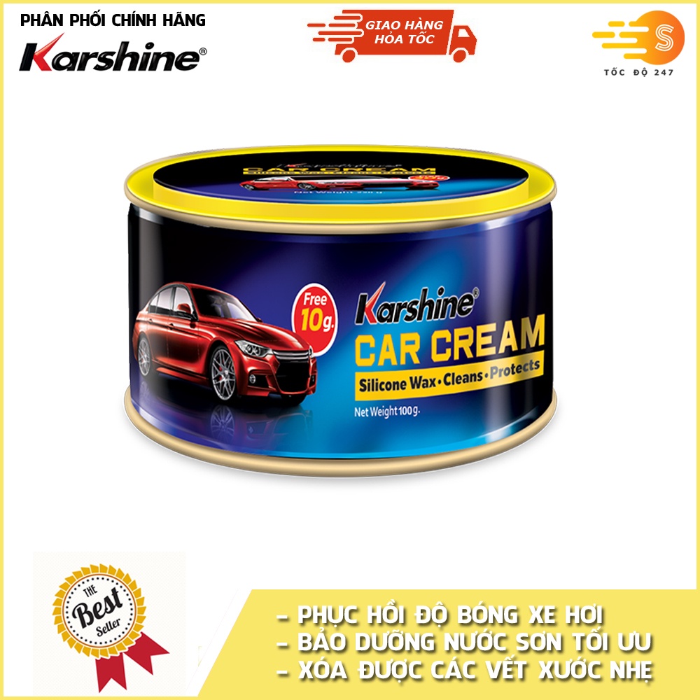 Kem đánh bóng sơn xe ô tô (Car Cream) Karshine 110g KA-CC110 - Tốc độ 247 bóng sơn xe oto