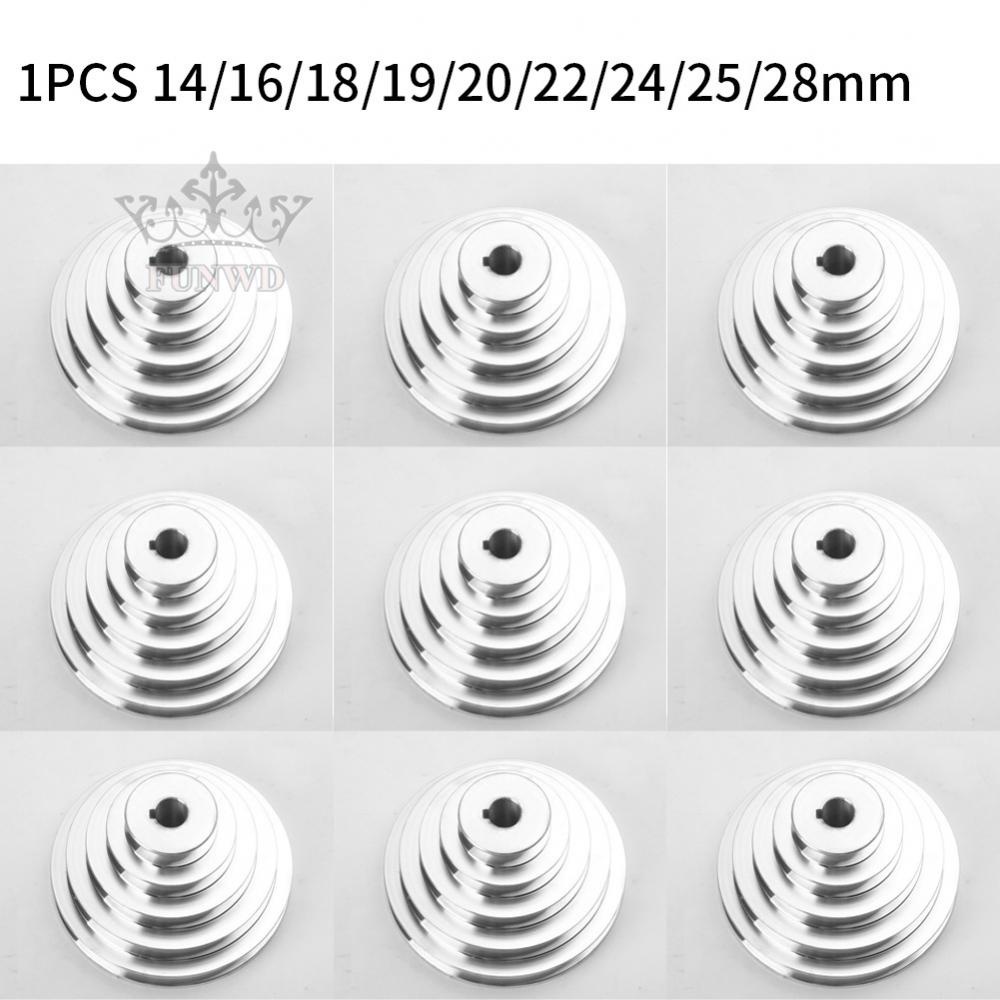 【FUNWD】Pagoda tools 5 slots Aluminum Motor pulley Multi-slot wheel Pagoda wheel