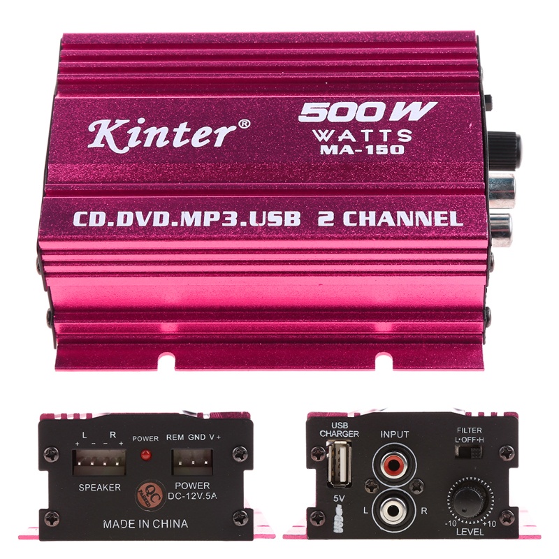 Bộ Khuếch Đại Âm Thanh Hi-Fi 36W 2 Kênh Chuyên Dụng Cho Xe Hơi Xe Máy