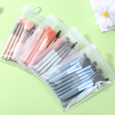 Bộ 8 Cọ Trang Điểm Lông Mềm Nhỏ Gọn Đựng Trong Túi Zip Tiện Lợi