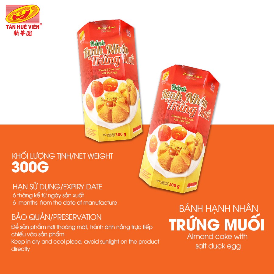 Bánh Hạnh nhân Trứng muối Tân Huê Viên 300gr