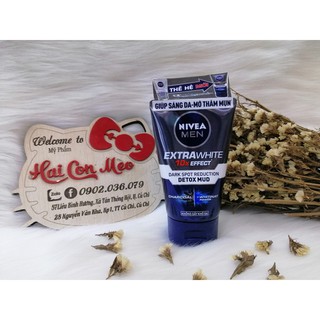 Sữa rửa mặt Nivea giúp sáng da - mờ thâm mụn Detox Mud 100g