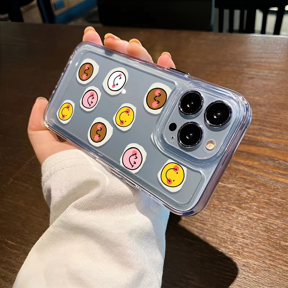 Ốp Điện Thoại Trong Suốt Hình Mặt Cười Cho iphone 14 Plus 11 13promax 12 7Plus X XS Max 7 8 SE 2020
