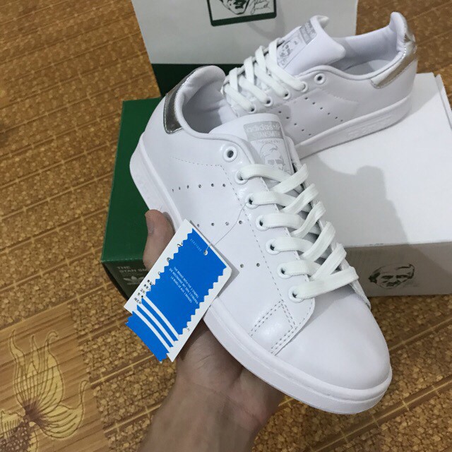 XIÊU Giày thể thao stan smith gót bạc | Full box nhé | < 2020 new new tt