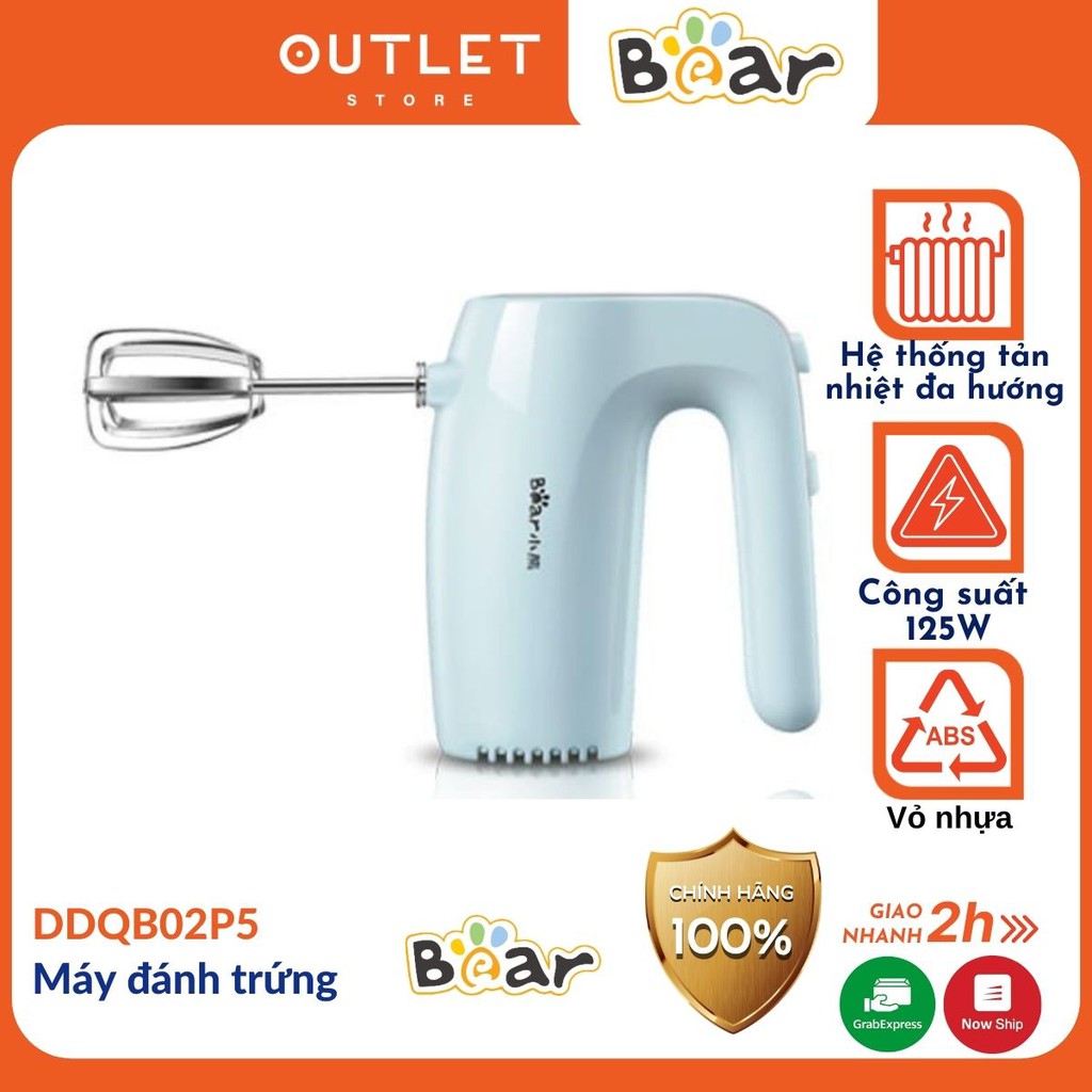 Máy đánh trứng cầm tay Bear DDQB02P5 nhỏ gọi tiện lợi phù hợp với mọi gia đình