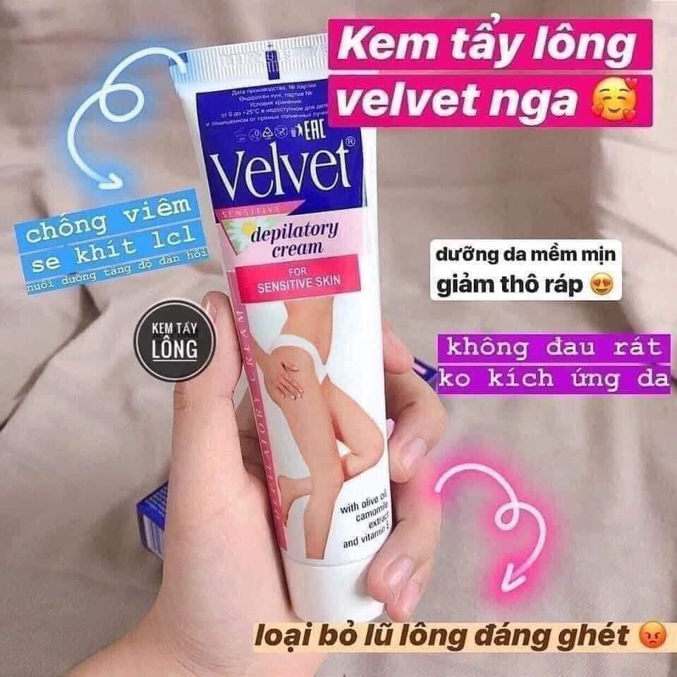 kem tẩy lông velvet dành cho mọi loại da