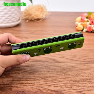 HEAS Dễ Thương Tremolo Harmonica 16 Lỗ Nhạc Cụ Trẻ Em Giáo Dục Vỏ Gỗ Nhiều Màu Sắc