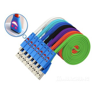 Cáp adroid mặt cười có đèn led xịn *Loại Tốt*