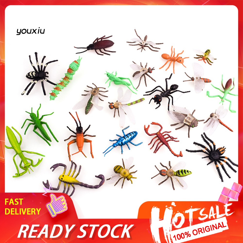 Bộ 12 Đồ Chơi Mô Hình Côn Trùng Bằng Nhựa Cho Bé