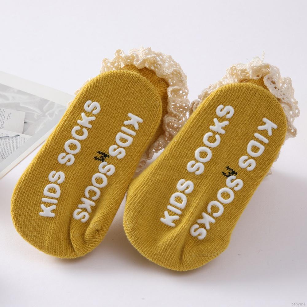 Vớ cotton cổ thấp phối ren thoáng khí phong cách công chúa dễ thương cho bé gái