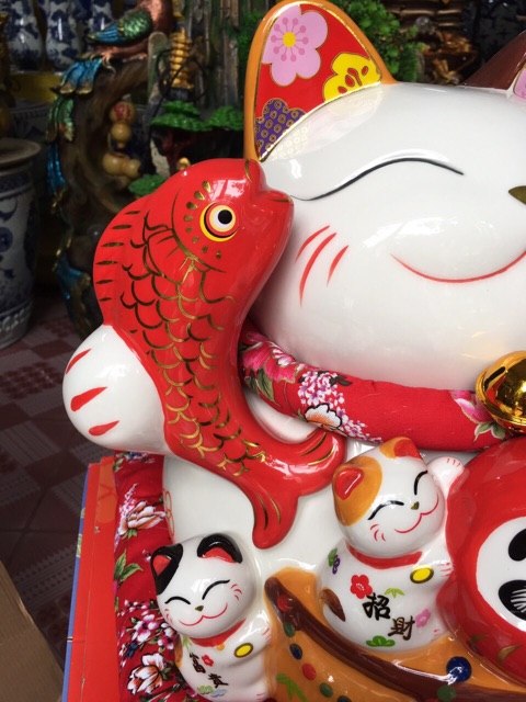 Mèo thần tài may mắn Maneki neko 33cm-15inch