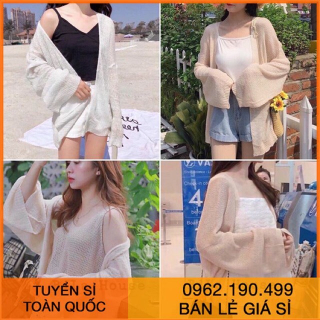 Có sẵn - Áo khoác len mỏng cardigan siêu Hot - Hàng QC loại 1 - Giá sỉ