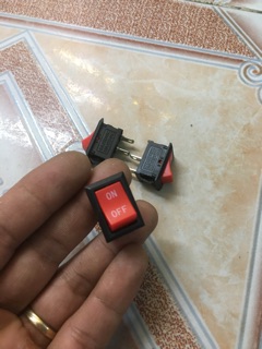 Combo 3 Công tắc 2 cực đỏ đen 6A 250VAC