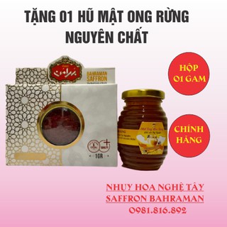 Hộp 01g Saffron Cao cấp Iran chính hãng Thương hiệu Bahraman/Nhụy Hoa Nghệ Tây Iran loại Negin