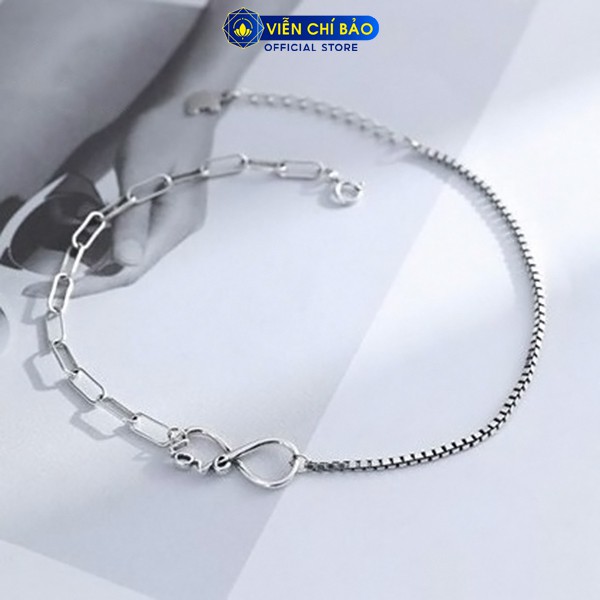 Lắc chân bạc nữ Love Infility bạc Thái 925 thời trang phụ kiện trang sức nữ thương hiệu Viễn Chí Bảo L000227