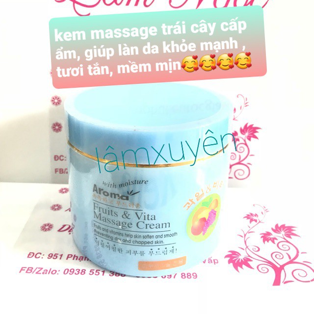 Kem mát xa massage trái cây Aroma  FREESHIP  dưỡng trắng da,ngăn ngừa lão hóa,cấp ẩm,làm dịu nhẹ da,giúp da tươi tắn .